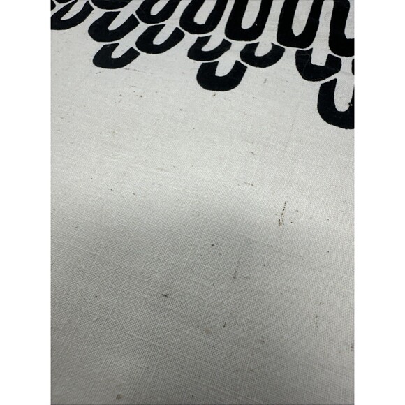 HARWOOD STEIGER Vtg Fabric SIX QUAIL Linen Cotton Blend Black White 1.75 Yards - Picture 5 of 6